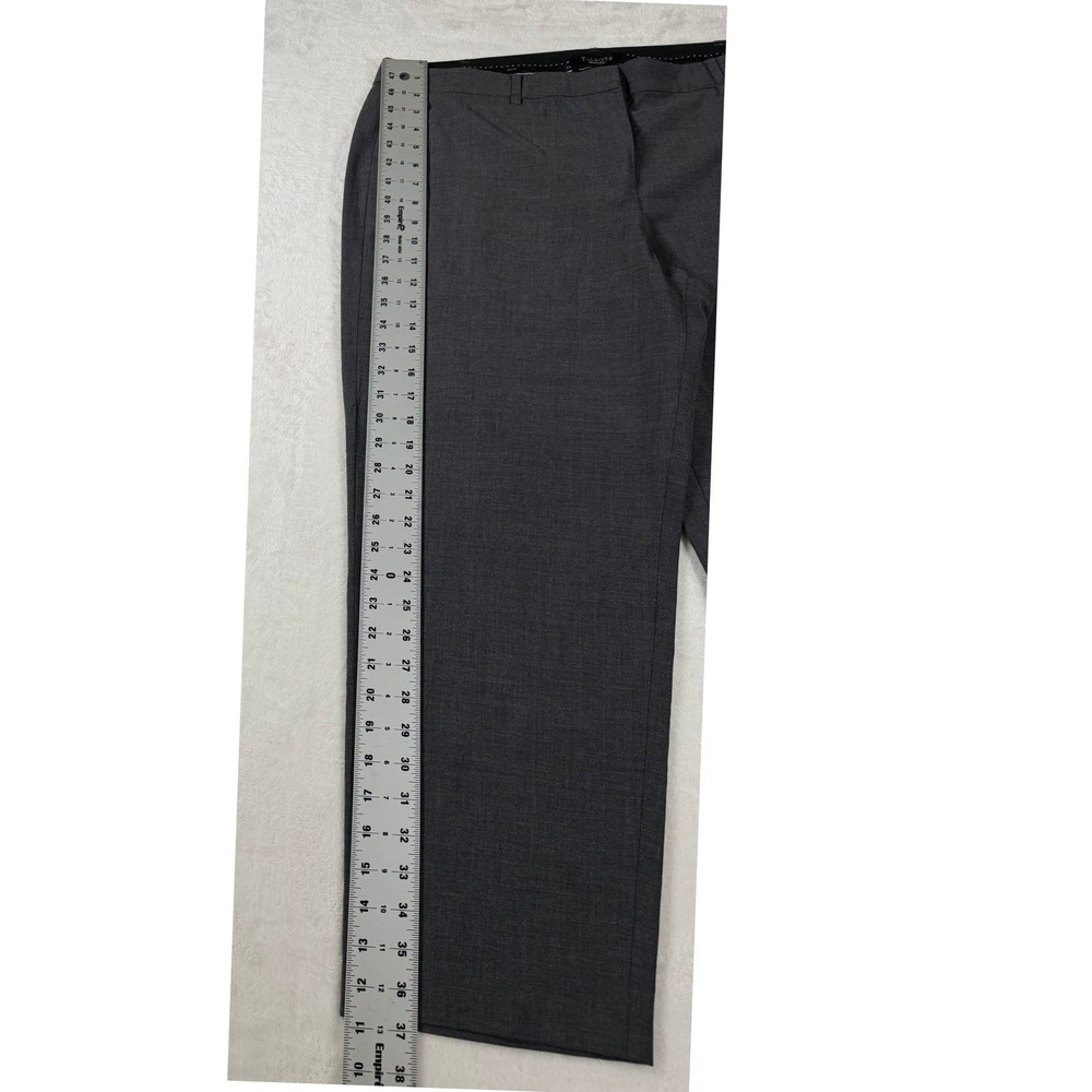 Talbots Signature Pants Women 16 Grey Heathered Straight Wool Blend Professional - Picture 5 of 9